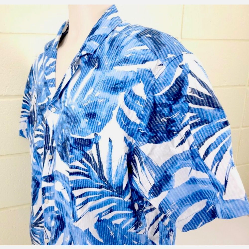 MICHAEL Kors men’s 4XL Button Up Hawaiian short Sleeve Shirt (Big & Tall) EUC - Picture 9 of 12